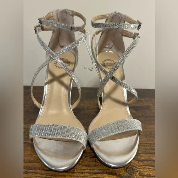 I. Miller Women’s Sherwin Silver Heeled Sandals NWT Size 9 - Picture 8 of 10
